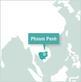 Volunteer Project Destination in Cambodia, Asia Map of the Projects Abroad volunteer destination in Phnom Penh, Cambodia