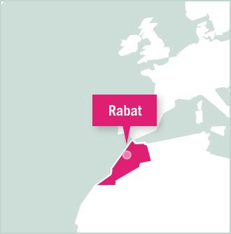 Projects Abroad Volunteer Destination Rabat, Morocco Map of volunteer project placement in Rabat, Morocco