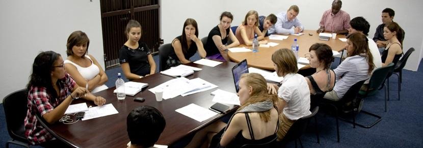 Volunteer Meeting on the Human Rights Project with Projects Abroad Volunteers on the Human Rights project have a meeting